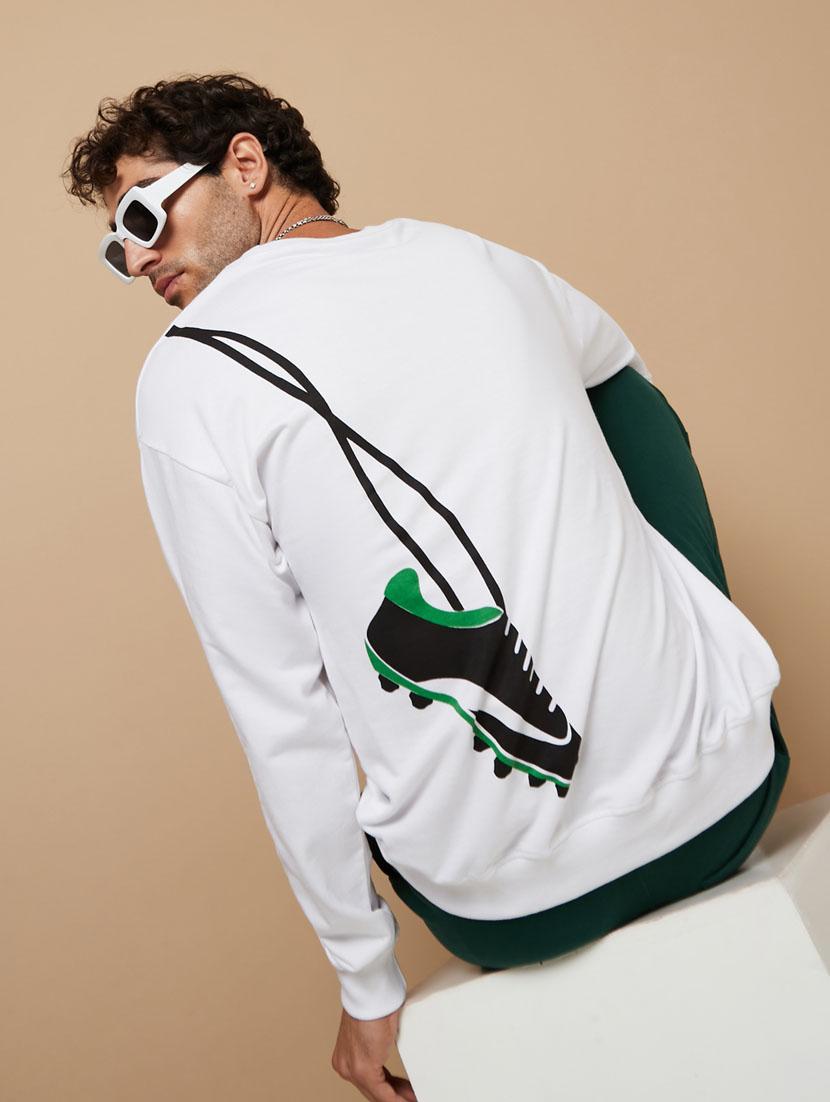 men front & back print long sleeve sweatshirt - 20489430 - Standard Image - 2