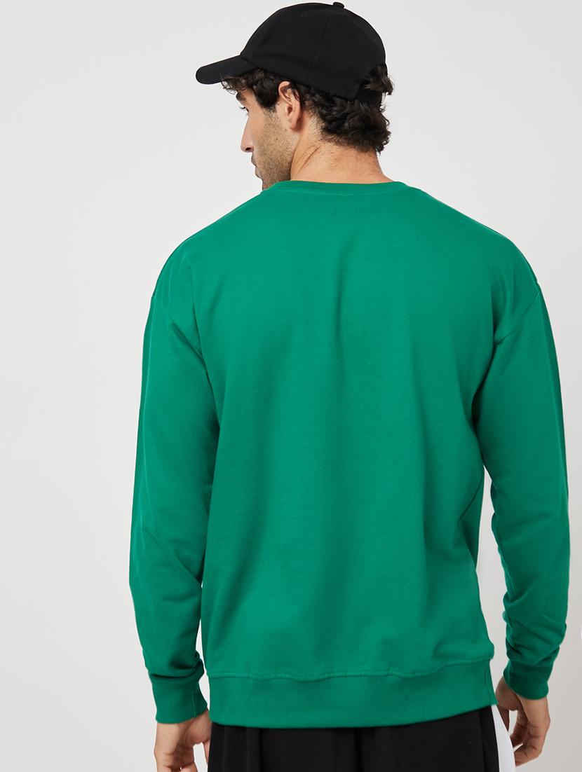 men front print long sleeves sweatshirt - 20489431 - Standard Image - 2