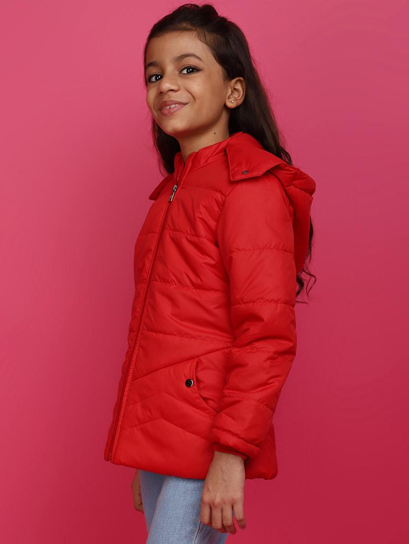 red cotton regular jackets & coat - 20490794 - Standard Image - 2