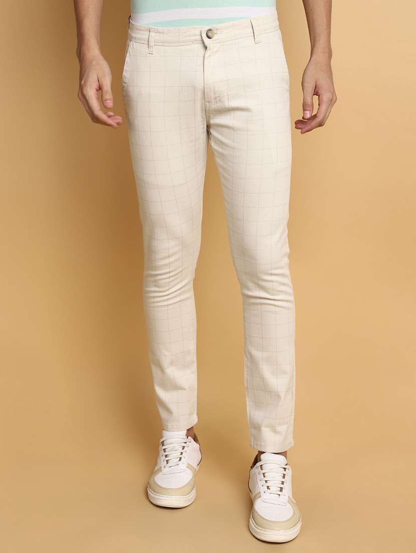grey cotton chinos casual trousers