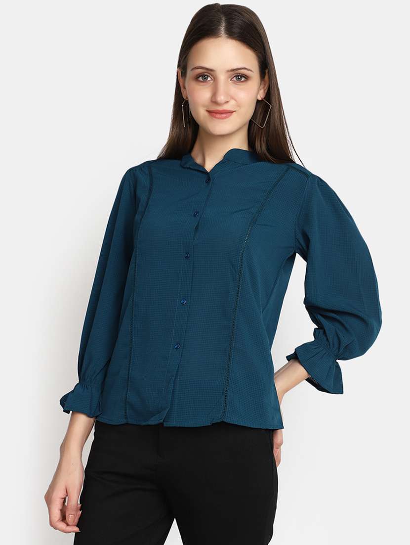 teal polyester regular top - 20491498 -  Standard Image - 2