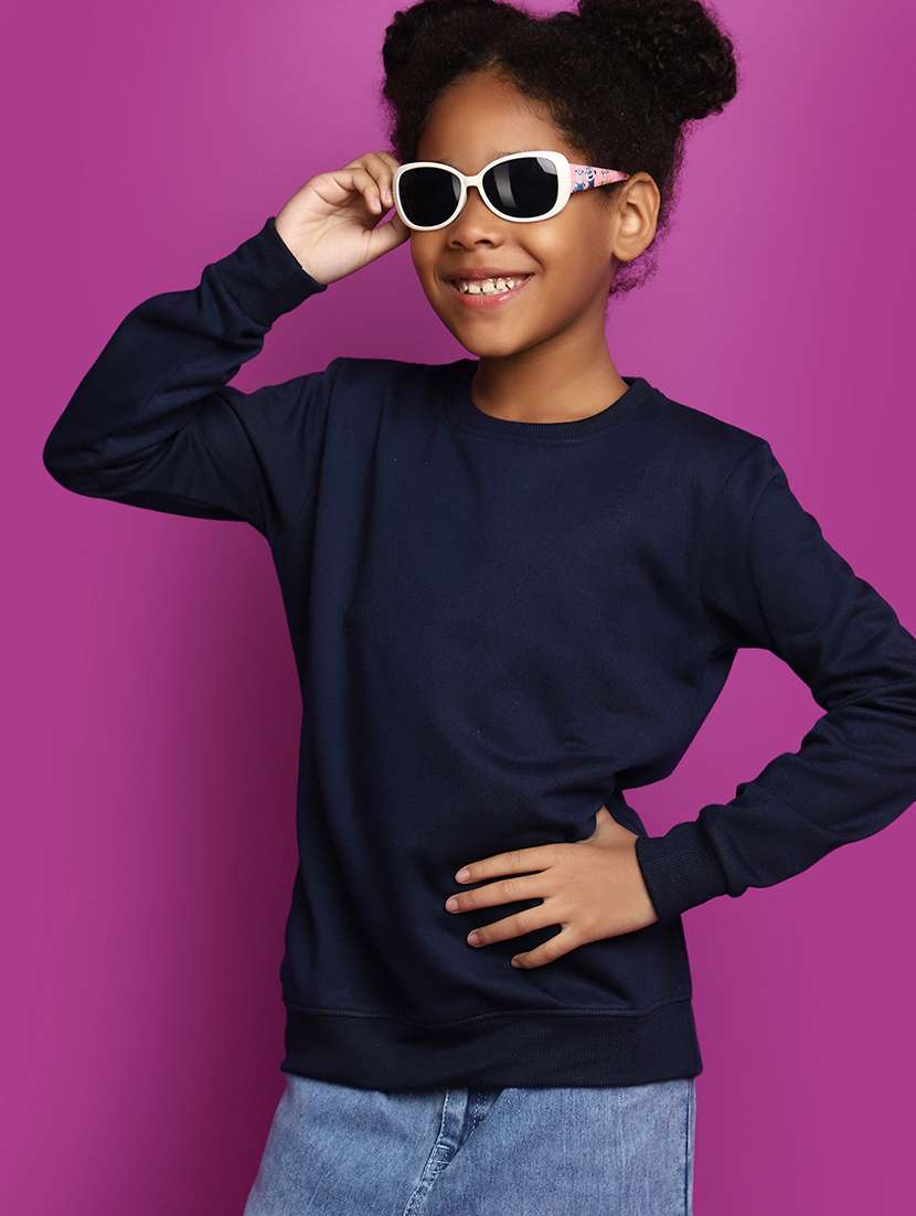 blue acrylic chest print sweatshirt - 20491517 -  Standard Image - 2