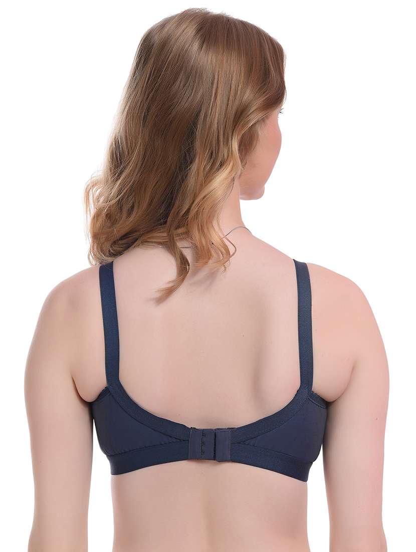 women navy blue cotton regular bra - 20491650 -  Standard Image - 2