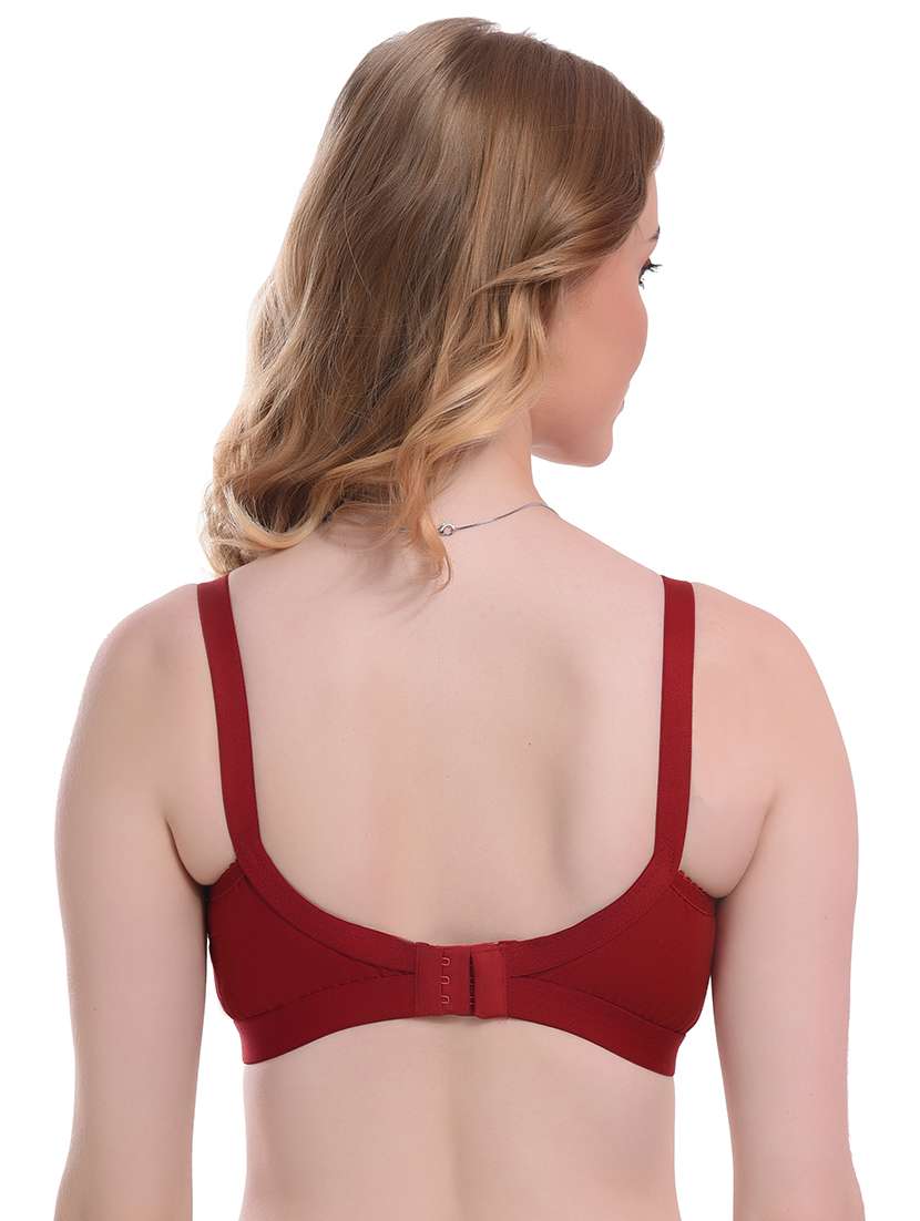 women maroon cotton regular bra - 20491651 -  Standard Image - 2