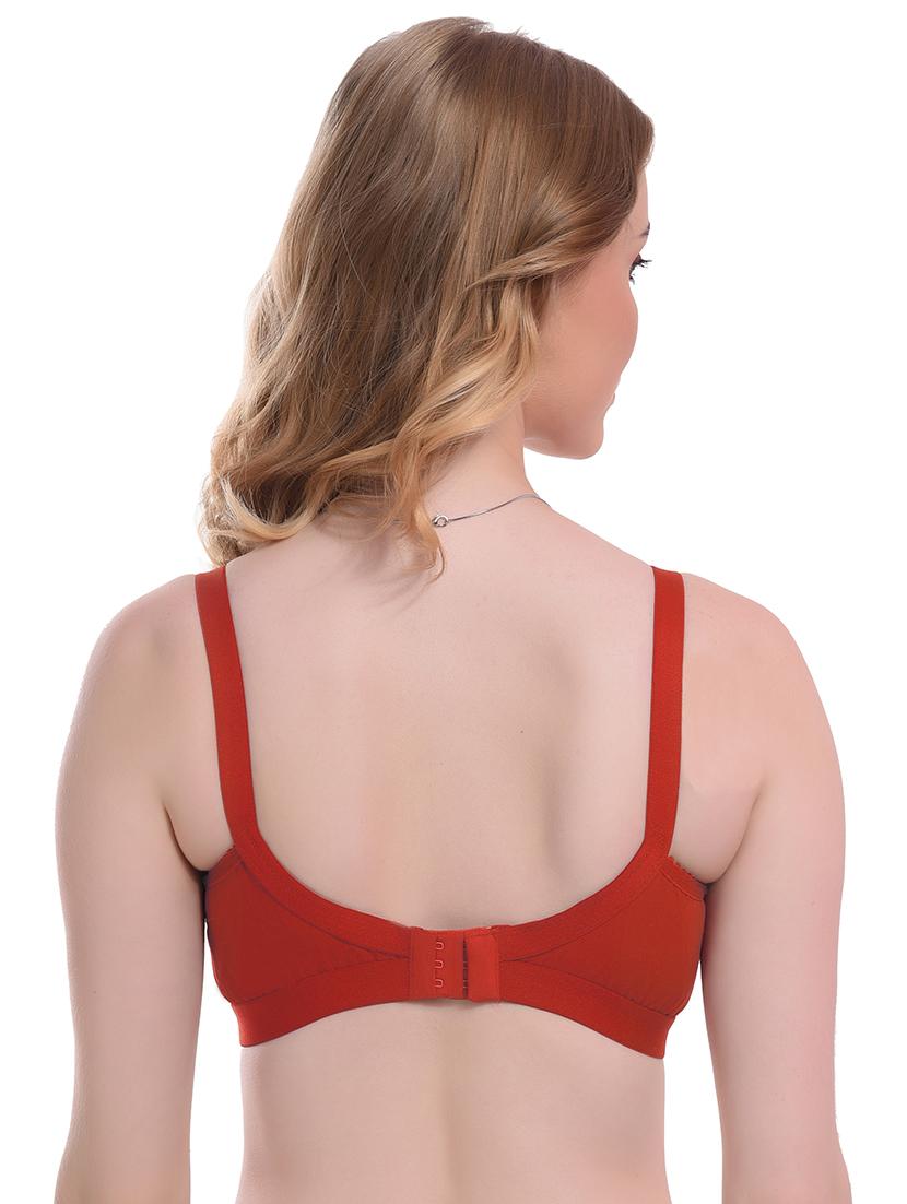 women red cotton regular bra - 20491654 - Standard Image - 2