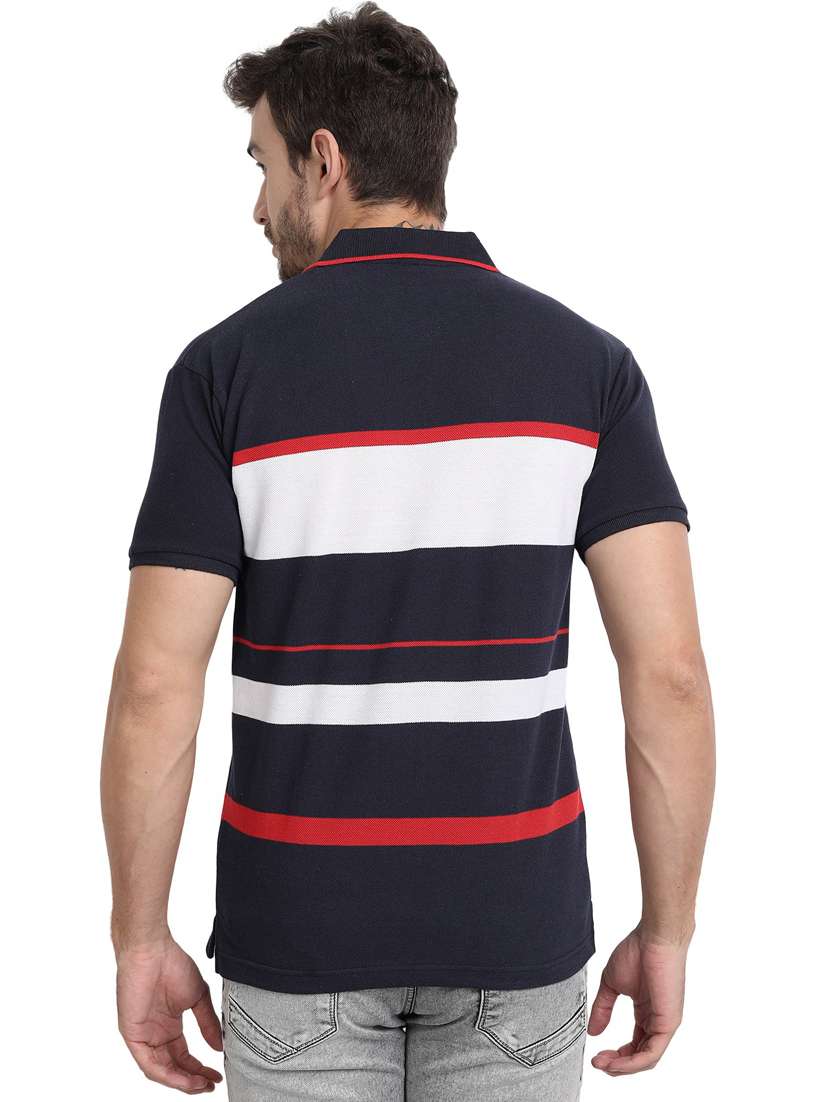 black color block polo t-shirt - 20492768 -  Standard Image - 2
