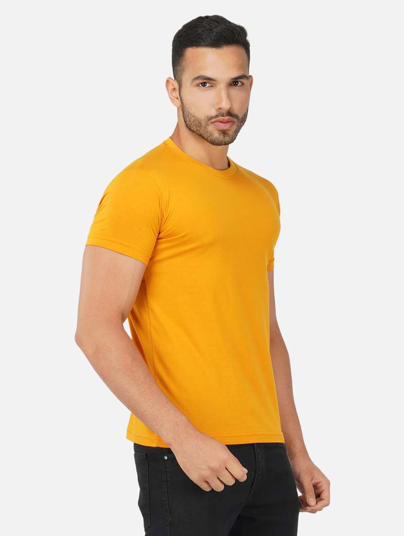 yellow solid regular t-shirt - 20492771 -  Standard Image - 2