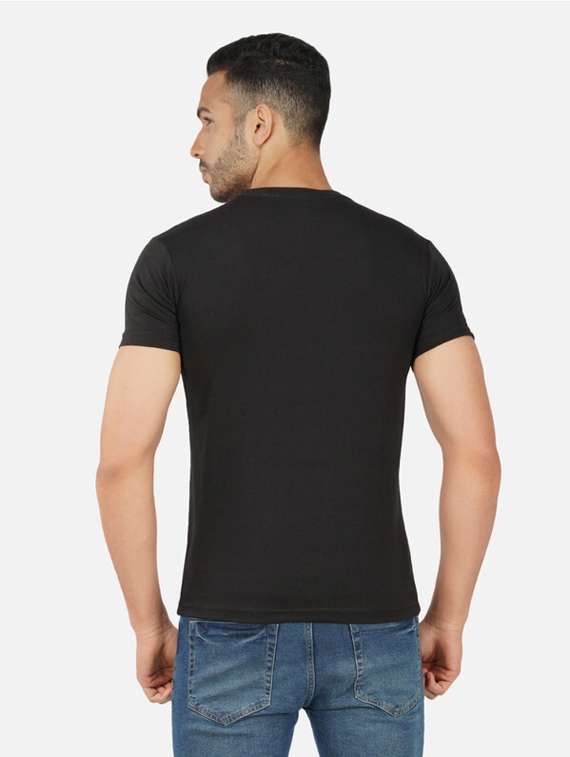black typography chest print t-shirt - 20492797 -  Standard Image - 2