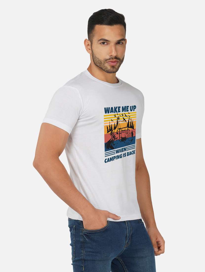 men front print short sleeve t-shirt - 20492835 -  Standard Image - 2