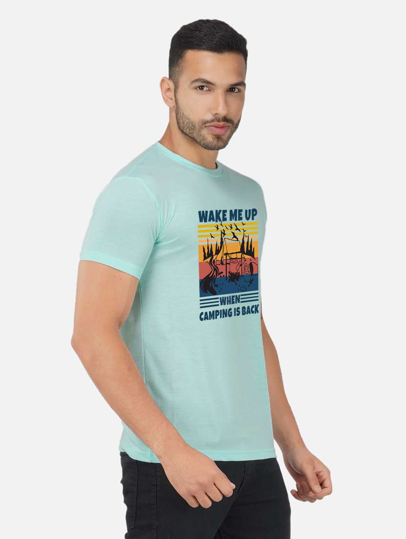 men front print short sleeve t-shirt - 20492837 -  Standard Image - 2
