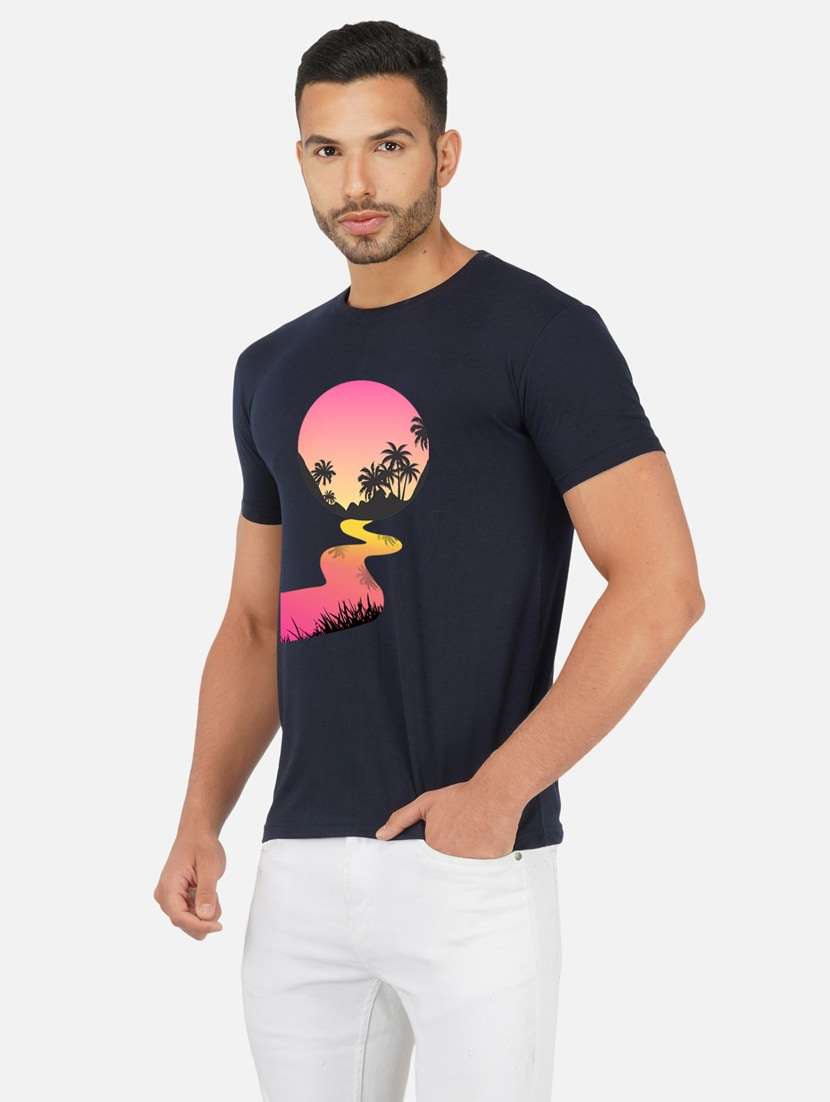 men chest print short sleeve t-shirt - 20492839 -  Standard Image - 2