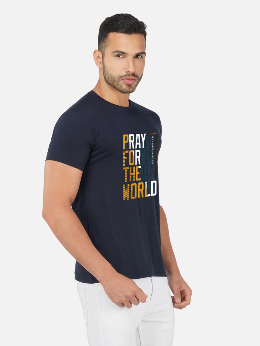 men front print short sleeve t-shirt - 20492841 -  Standard Image - 2