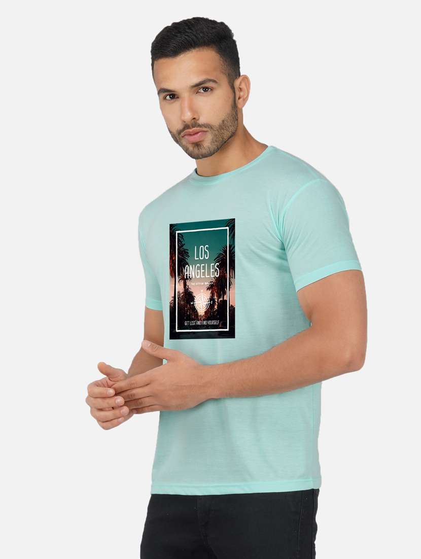 men front print short sleeve t-shirt - 20492854 - Standard Image - 2