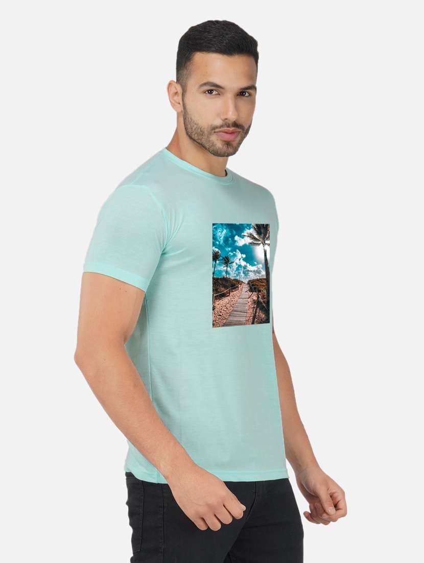 men chest print short sleeve t-shirt - 20492868 -  Standard Image - 2