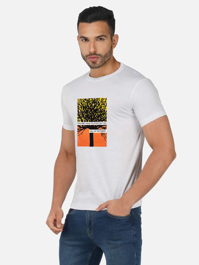 men chest print short sleeve t-shirt - 20492869 -  Standard Image - 2