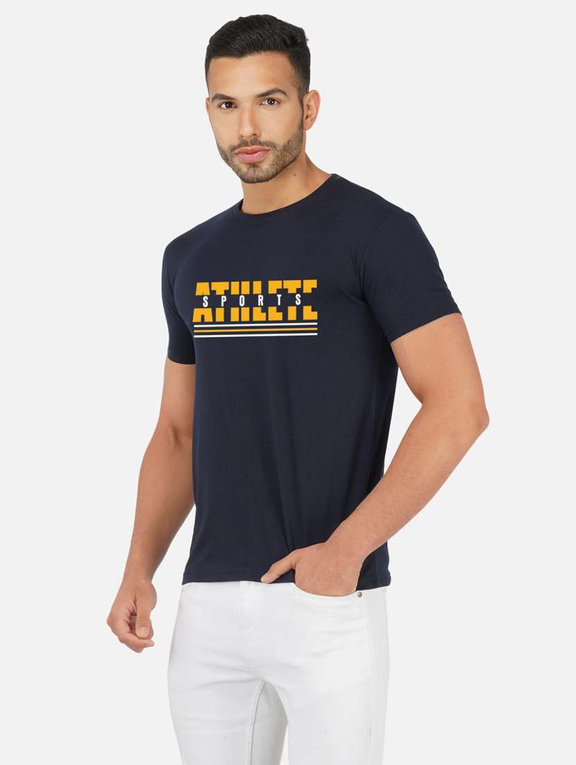 men chest print short sleeve t-shirt - 20492875 -  Standard Image - 2