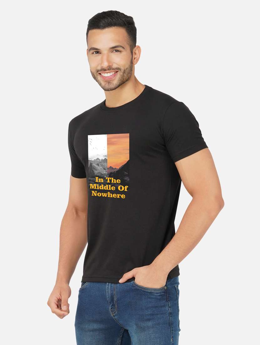 men chest print short sleeve t-shirt - 20492880 -  Standard Image - 2