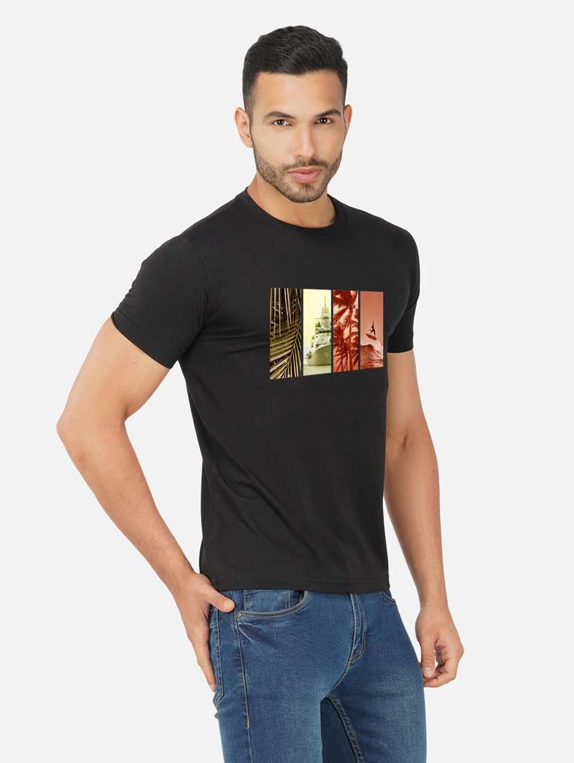 men chest print short sleeve t-shirt - 20492886 - Standard Image - 2
