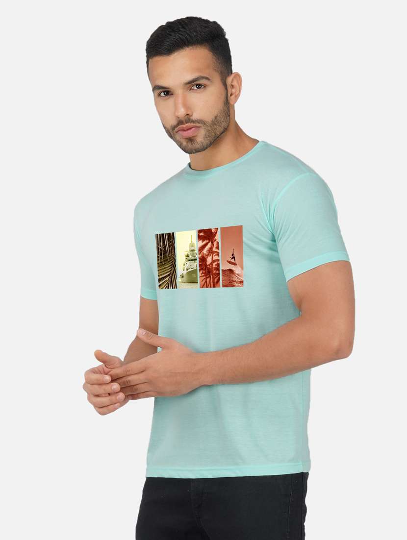 men chest print short sleeve t-shirt - 20492887 -  Standard Image - 2