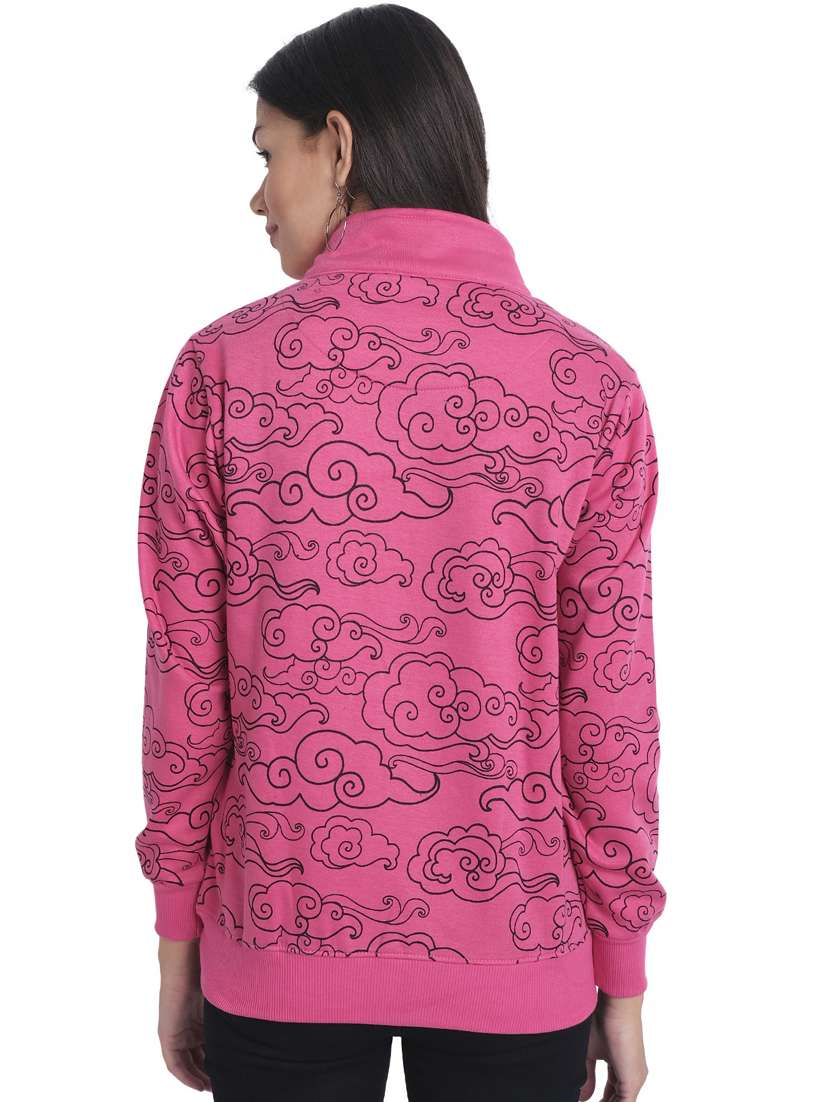 women printed zipper sweatshirt - 20495885 -  Standard Image - 2