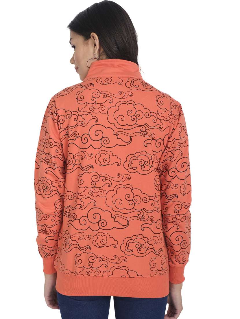 women printed zipper sweatshirt - 20495887 -  Standard Image - 2