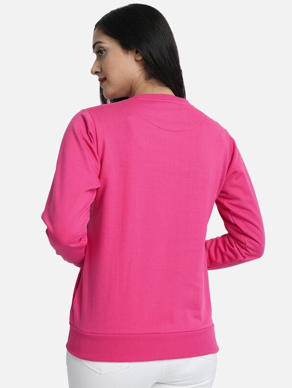 pink fleece front print sweatshirt - 20495928 - Standard Image - 2