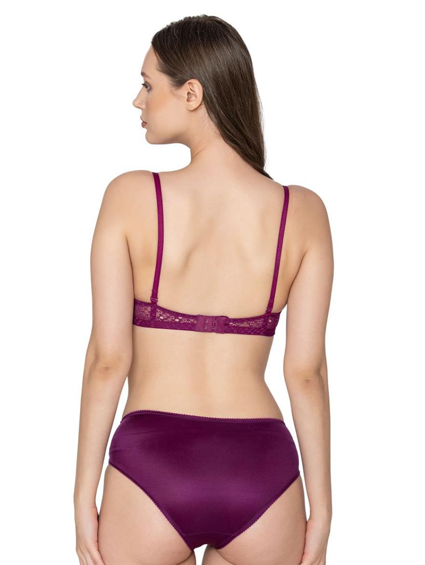 purple lace bras and panty set - 20496825 - Standard Image - 2