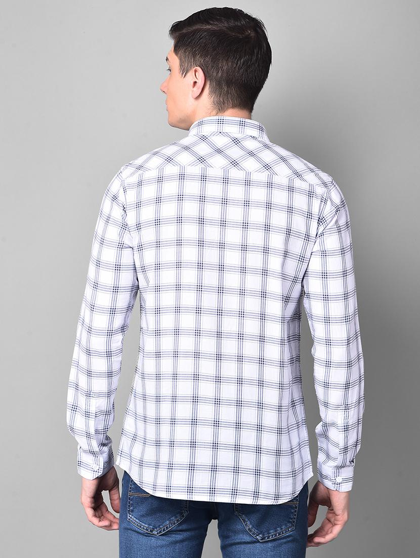 men white cotton checked casual shirt - 20497244 - Standard Image - 2