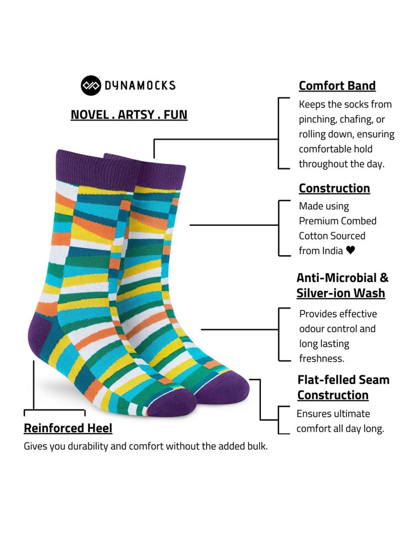 multi colored above angle length socks - 20497950 - Standard Image - 2