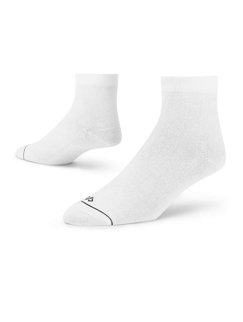white cotton ankle length socks - 20498015 - Standard Image - 2