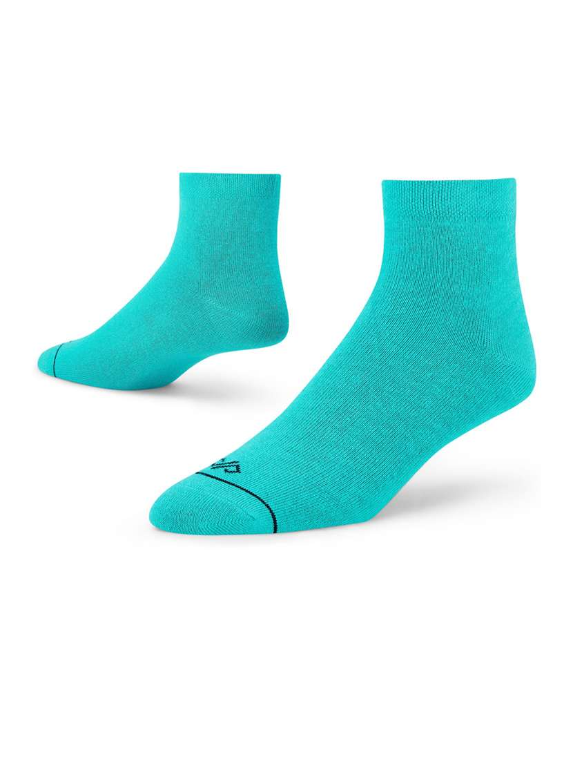 light blue cotton ankle length socks - 20498016 -  Standard Image - 2