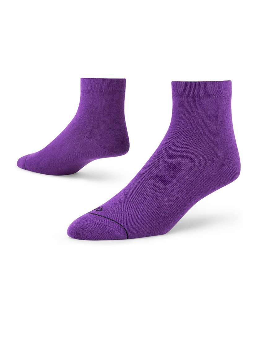 purple cotton ankle length socks - 20498021 -  Standard Image - 2