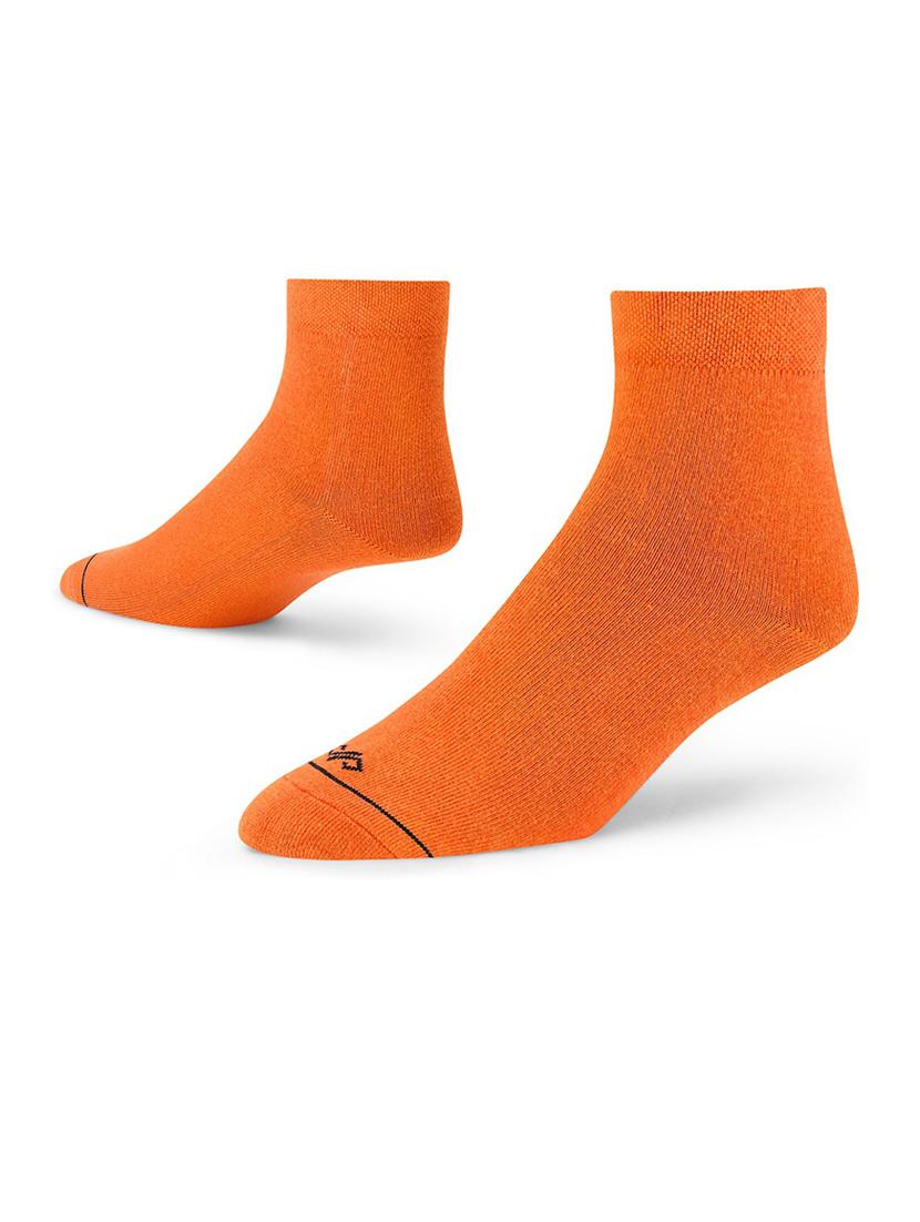 orange cotton ankle length socks - 20498022 - Standard Image - 2