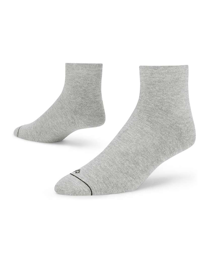 grey cotton ankle length socks - 20498026 -  Standard Image - 2