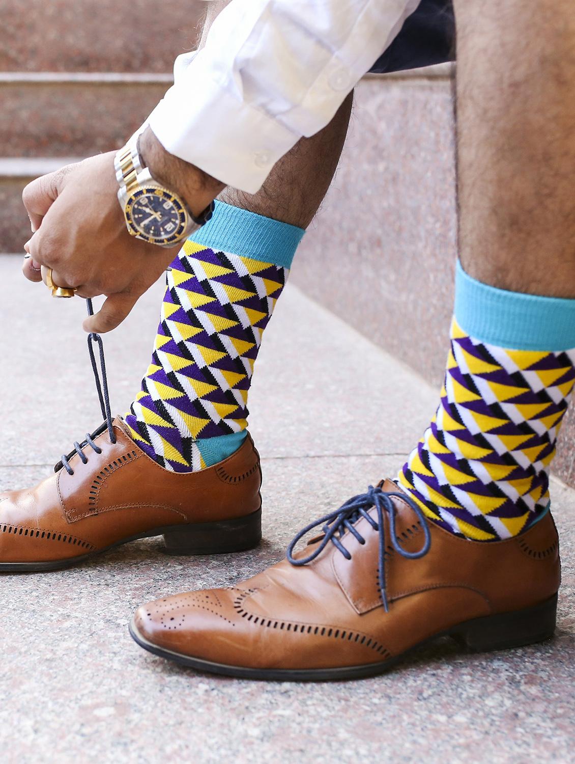 unisex multi colored above ankle length socks - 20498099 - Standard Image - 2