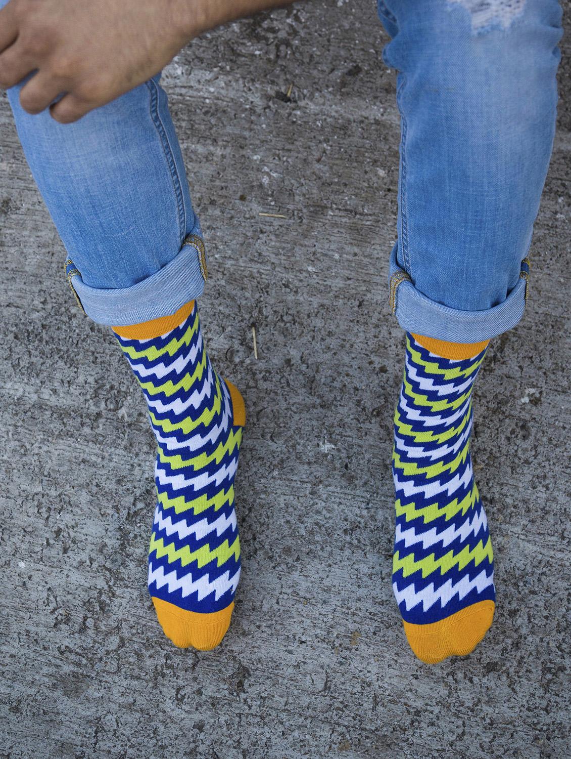 unisex multi colored above ankle length socks - 20498176 - Standard Image - 2