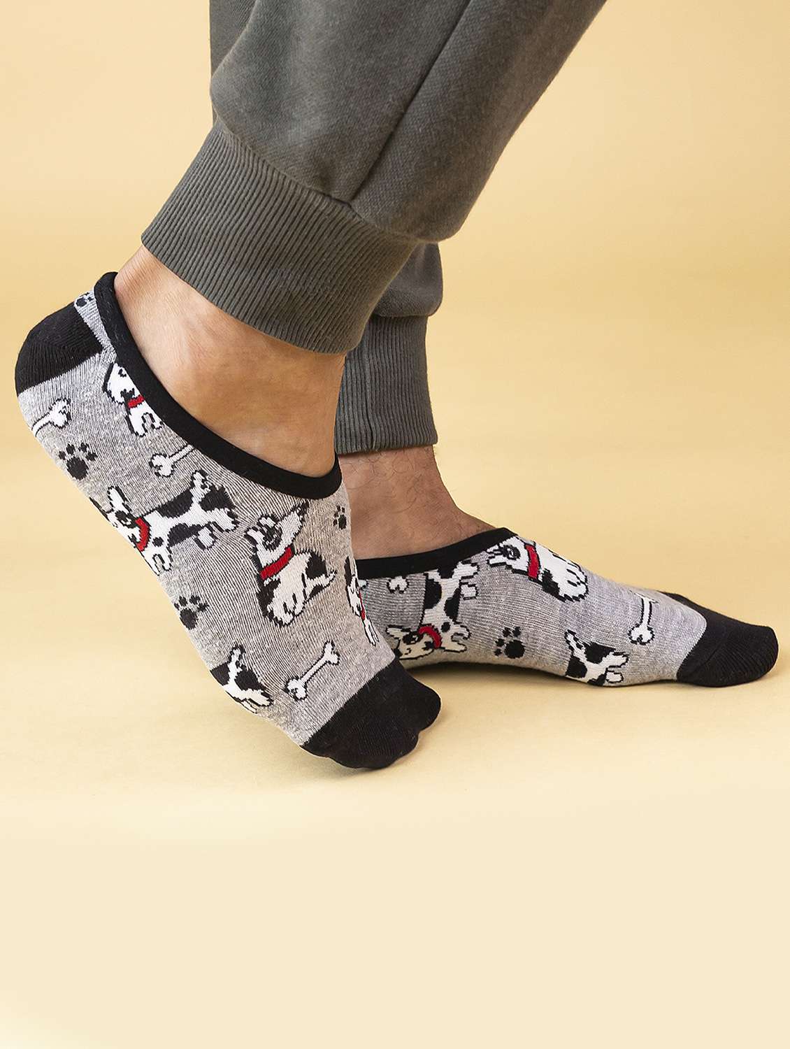 unisex printed no show socks combo - 20498198 -  Standard Image - 2