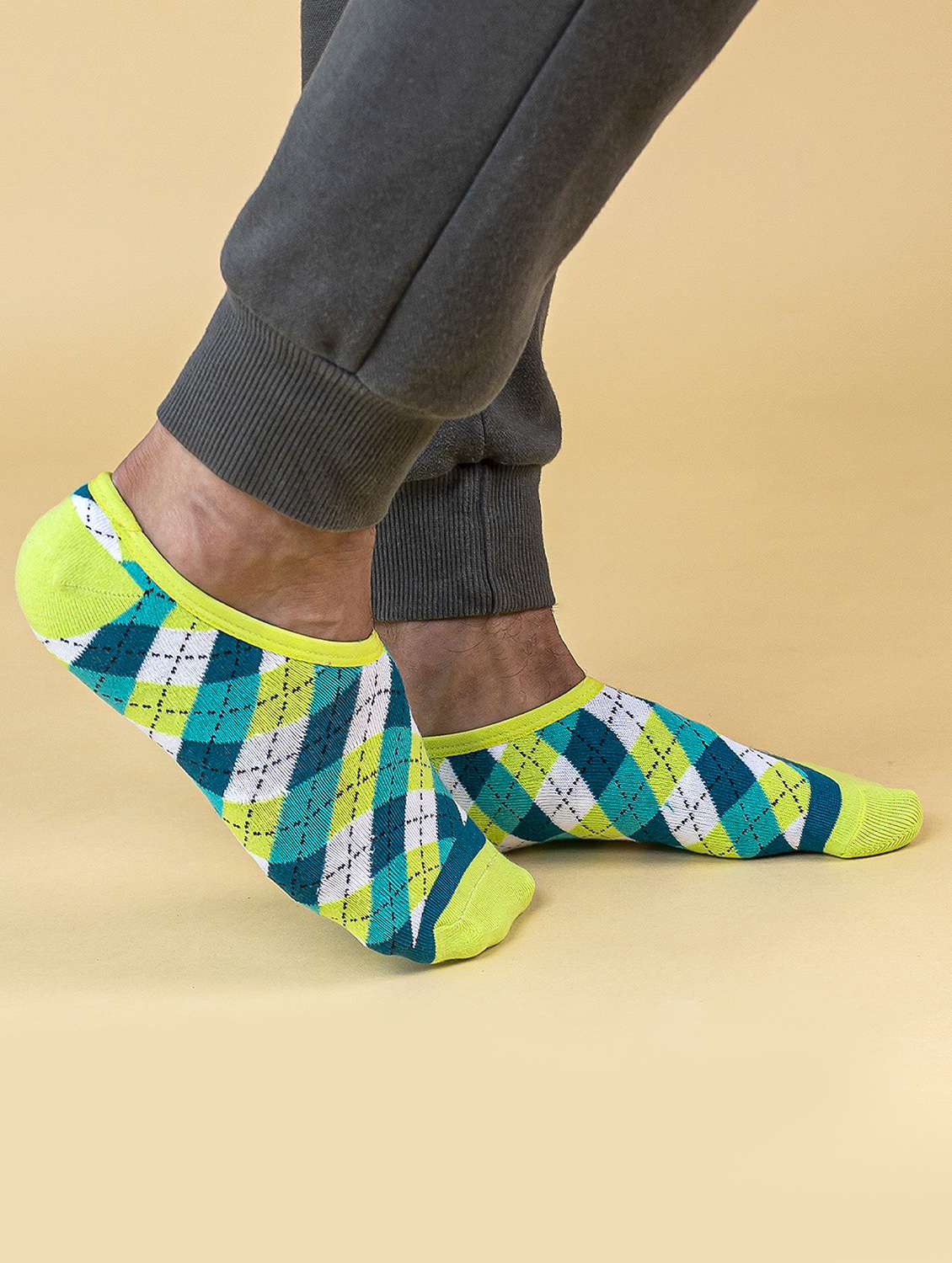 unisex printed no show socks combo - 20498199 -  Standard Image - 2