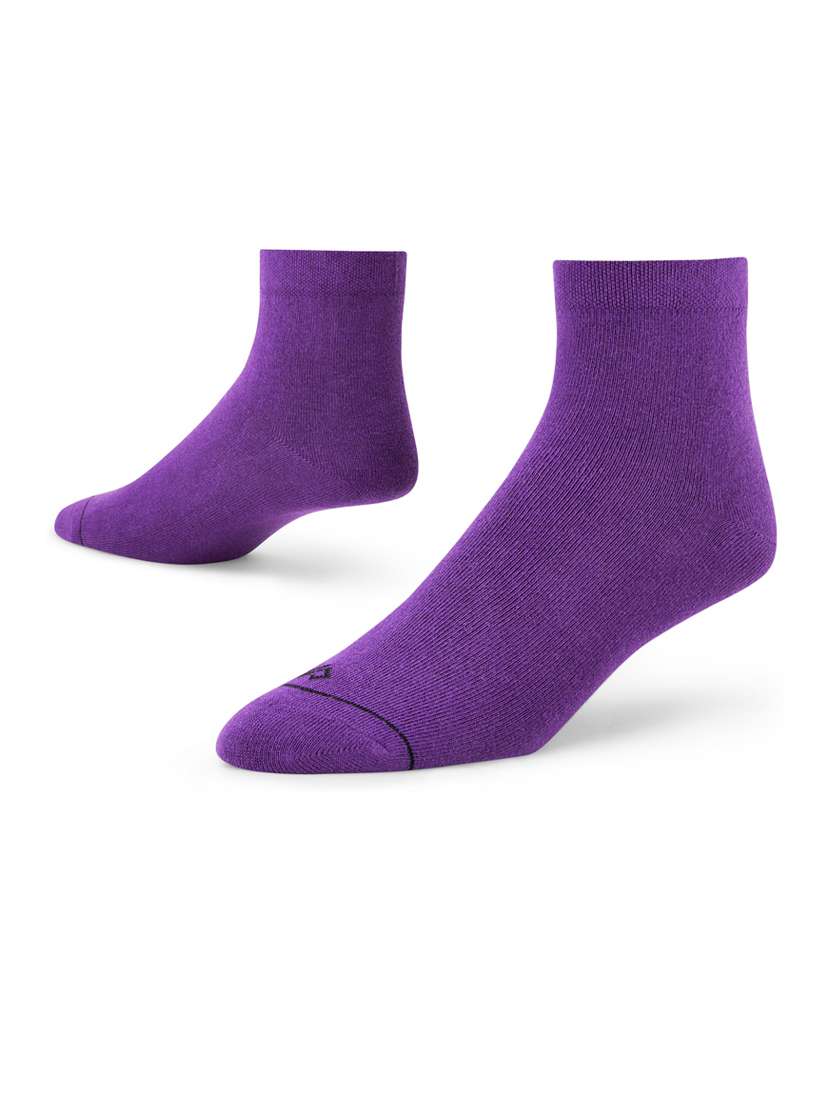 purple cotton ankle length socks - 20498452 -  Standard Image - 2