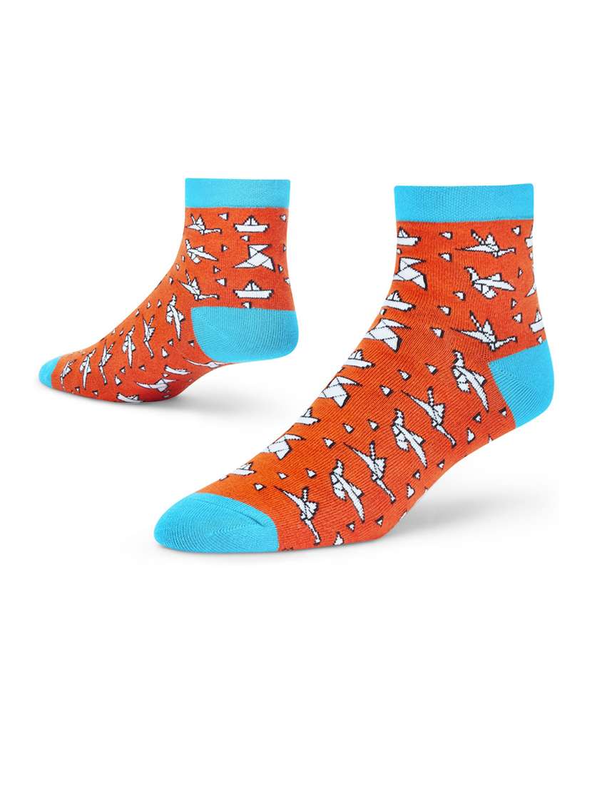 multi colored cotton ankle length socks - 20498471 -  Standard Image - 2