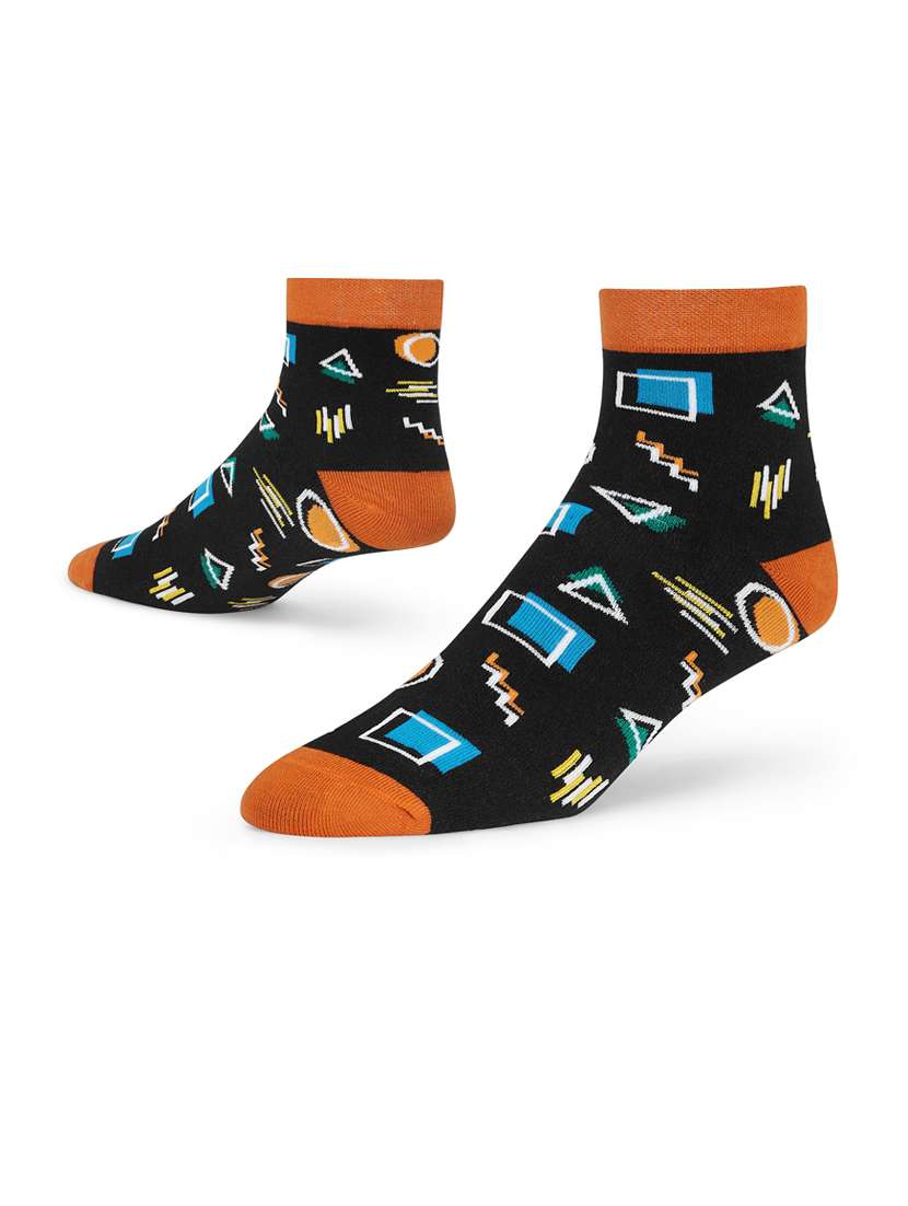 multi colored cotton ankle length socks - 20498475 -  Standard Image - 2