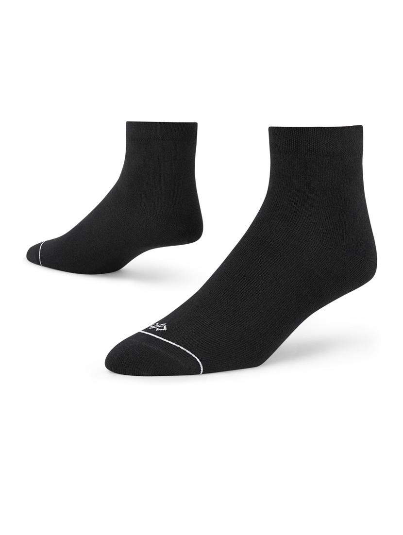 black cotton ankle length socks - 20498481 - Standard Image - 2