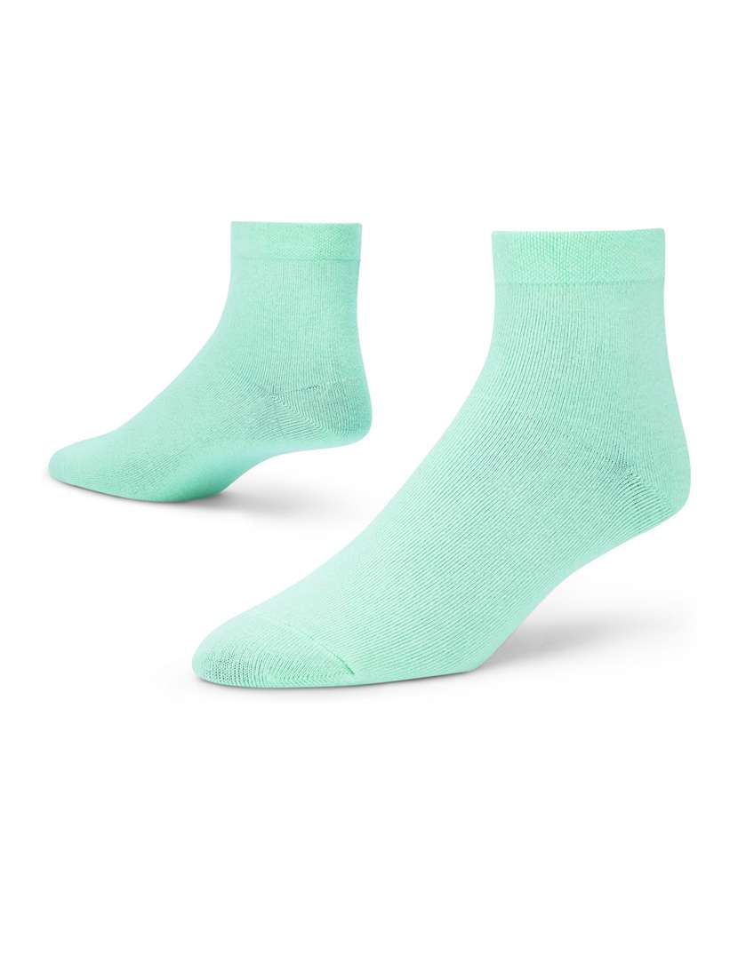 sea green cotton ankle length socks - 20498493 -  Standard Image - 2