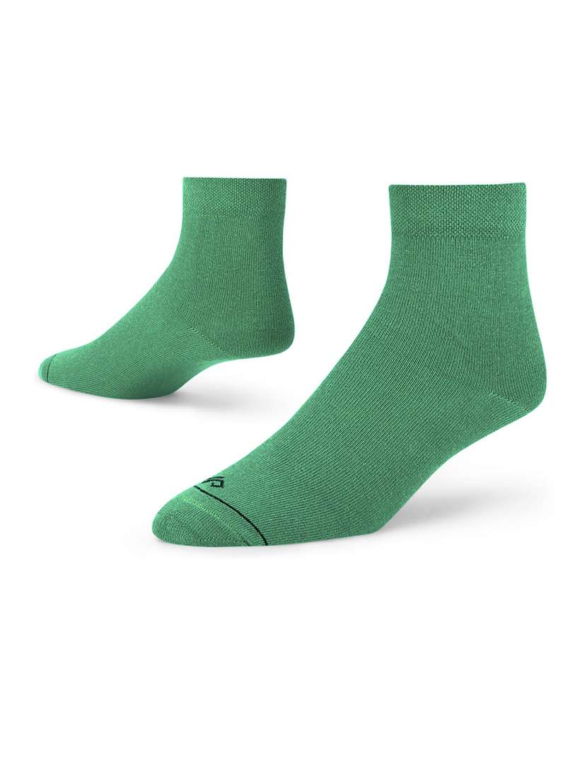 green cotton ankle length socks - 20498510 -  Standard Image - 2