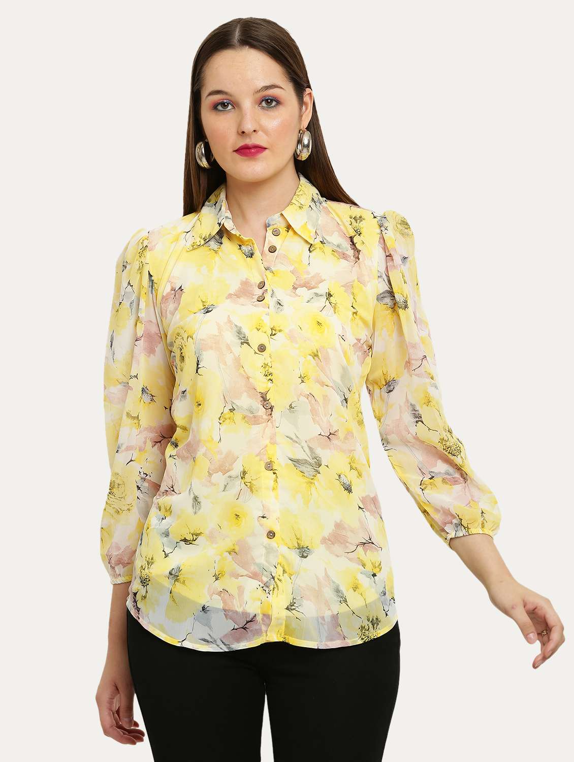 floral printed regular shirt - 20498744 - Zoom Image - 0