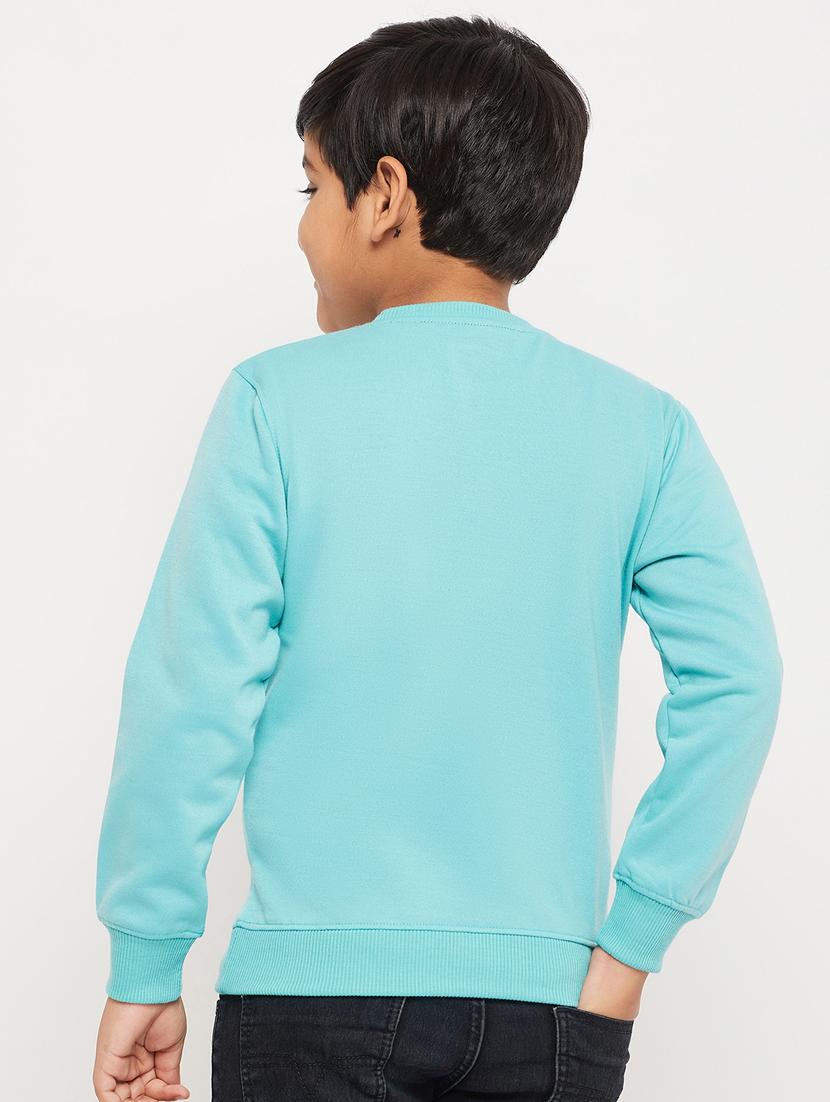light blue graphic print regular sweatshirt - 20498796 - Standard Image - 2
