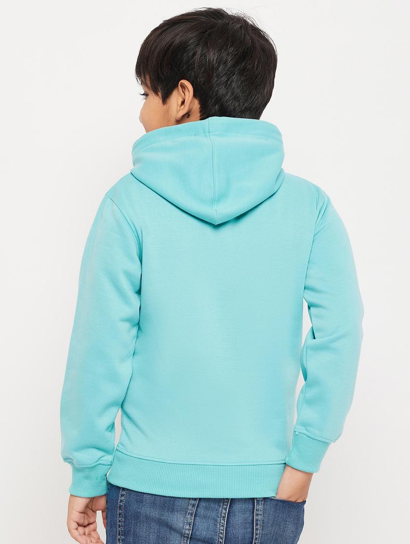 light blue typographic print hooded sweatshirt - 20498797 - Standard Image - 2