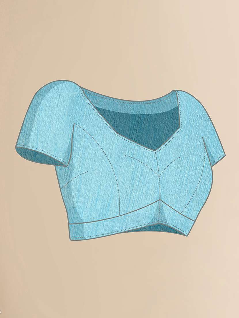 women peach printed lace work saree with blouse - 20499106 -  Standard Image - 2