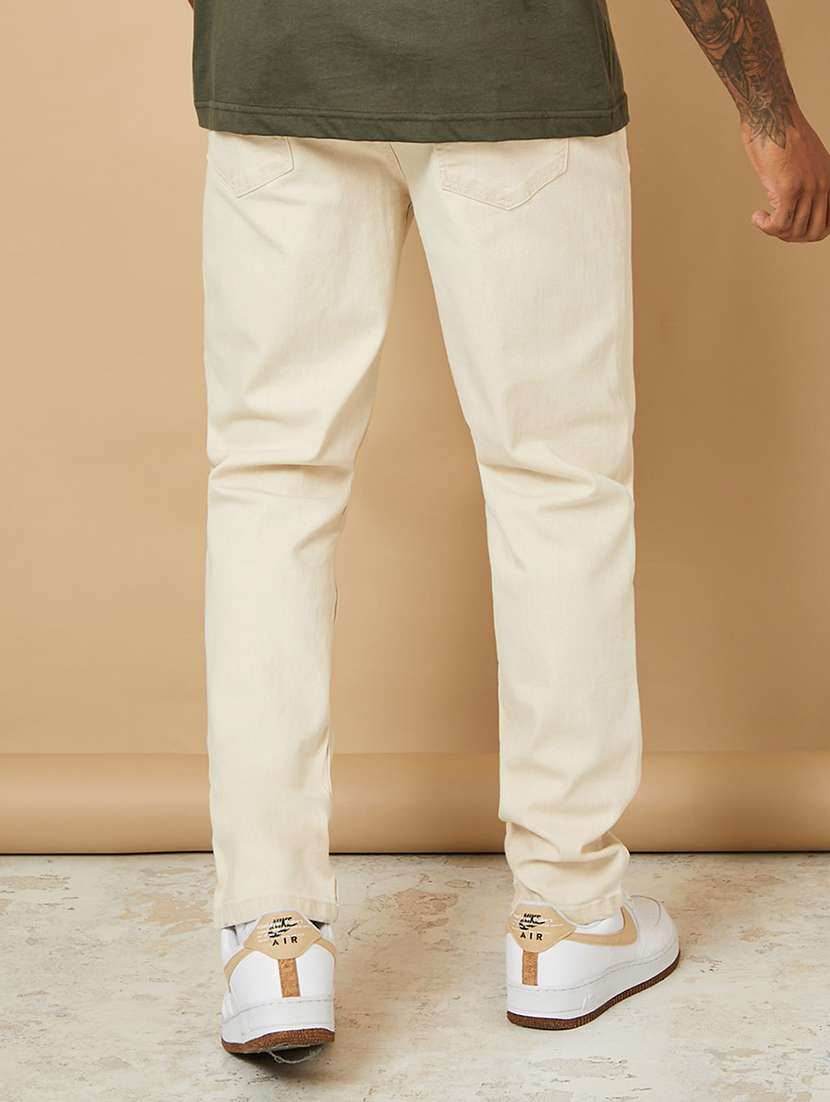Mens Relaxed Fit Plain Jeans