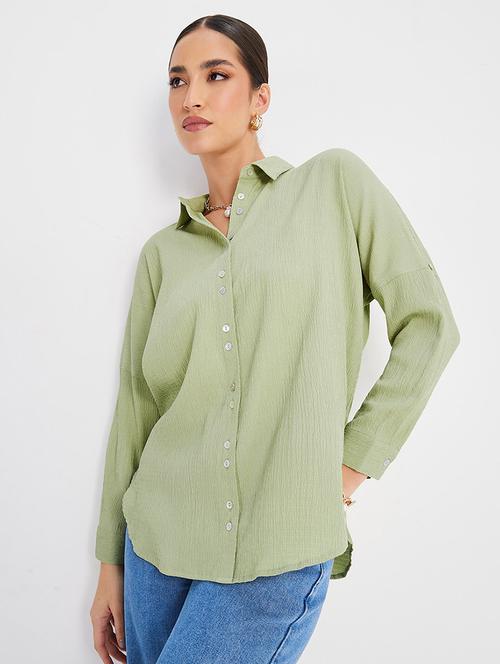 women self design regular shirt - 20501212 - Standard Image - 0